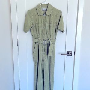 & OTHER STORIES sage green corduroy jumpsuit